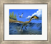 Megapnosaurus Dinosaur Goes for a Swim Fine Art Print
