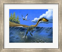Megapnosaurus Dinosaur Goes for a Swim Fine Art Print