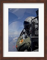 F-15 Pilot Looks Over at his Wingman Fine Art Print