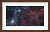 Blue and Red Nebulae in the Camelopardalis Constellation Fine Art Print