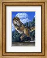 Tyrannosaurus Rex rRunning through Water Fine Art Print