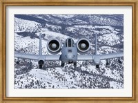 An A-10C Thunderbolt over Idaho with Snow Fine Art Print