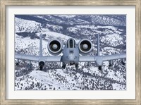 An A-10C Thunderbolt over Idaho with Snow Fine Art Print