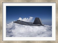 An F-22 Raptor over New Mexico Fine Art Print