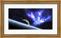 Bird-shaped Nebula Watches over a Group of Planets Fine Art Print