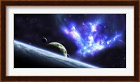 Bird-shaped Nebula Watches over a Group of Planets Fine Art Print