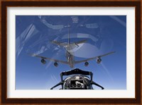 F-15 Eagle Pulls into Position Behind a KC-135 Stratotanker Fine Art Print