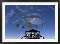F-15 Eagle Pulls into Position Behind a KC-135 Stratotanker Fine Art Print