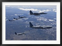 Five F-15 Eagles Refueling Fine Art Print