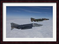 Two QF-4E's Fly over the Gulf of Mexico Fine Art Print