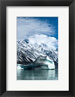 Large icebergs on Tasman Glacier Terminal Lake, South Island, New Zealand Fine Art Print