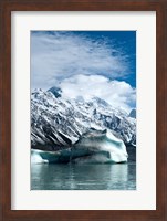 Large icebergs on Tasman Glacier Terminal Lake, South Island, New Zealand Fine Art Print