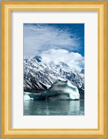 Large icebergs on Tasman Glacier Terminal Lake, South Island, New Zealand Fine Art Print