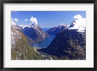 Cleddau Valley, Mitre Peak and Milford Sound, South Island, New Zealand Fine Art Print