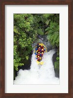 Raft, Tutea's Falls, Okere River, near Rotorua, New Zealand Fine Art Print
