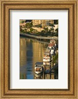Australia, Brisbane, Brisbane River Marina boats Fine Art Print