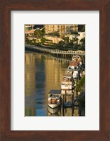 Australia, Brisbane, Brisbane River Marina boats Fine Art Print