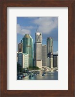 Central business district viewed from Kangaroo Point, Brisbane, Queensland Fine Art Print