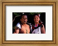 New Zealand, North Island, Maori culture and costume Fine Art Print