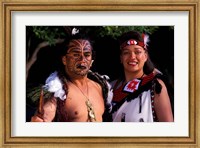 New Zealand, North Island, Maori culture and costume Fine Art Print