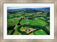 Farmland, Brookby, South Auckland, New Zealand Fine Art Print