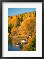 Boats and Autumn Colours, Lake Dunstan, Central Otago, New Zealand Fine Art Print