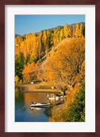Boats and Autumn Colours, Lake Dunstan, Central Otago, New Zealand Fine Art Print
