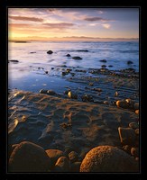 Sunset, Tasman Bay, South Island, New Zealand Fine Art Print