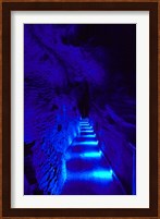 Blue Lights, Ruakuri Caves, North Island, New Zealand Fine Art Print