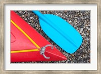 Detail of Red Kayak and Blue Paddle Fine Art Print