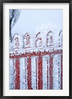 Frost on Gate, Mitchell's Cottage and Hoar Frost, Fruitlands, near Alexandra, Central Otago, South Island, New Zealand Fine Art Print