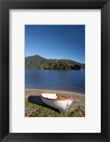 Dinghy, Hans Bay, Lake Kaniere, South Island, New Zealand Fine Art Print