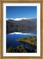 Kayakers, Lake Mapourika, South Island, New Zealand Fine Art Print