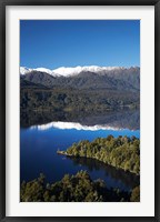 Kayakers, Lake Mapourika, South Island, New Zealand Fine Art Print