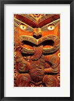 Historic Maori Carving, Otago Museum, New Zealand Fine Art Print