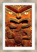 Historic Maori Carving, Otago Museum, New Zealand Fine Art Print