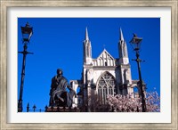 St Pauls Cathedral and Robert Burns Statue, Octagon, Dunedin, New Zealand Fine Art Print