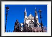 St Pauls Cathedral and Robert Burns Statue, Octagon, Dunedin, New Zealand Fine Art Print