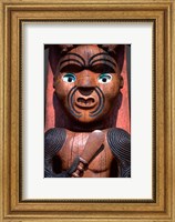 Maori Carving on Arataki Visitors Centre, Waitakere Ranges, Auckland Fine Art Print