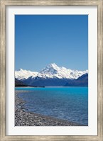Aoraki Mt Cook and Lake Pukaki, South Island, New Zealand Fine Art Print