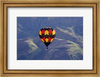 Hot Air Balloon and Mountains, South Island, New Zealand Fine Art Print