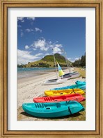 Kayaks, Bay of Plenty, North Island, New Zealand Fine Art Print