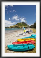 Kayaks, Bay of Plenty, North Island, New Zealand Fine Art Print