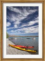 Kayaks, Lake Ohau, Canterbury, South Island, New Zealand Fine Art Print