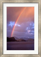 New Zealand, Cascade Cove, Fiordland NP, Rainbow Fine Art Print