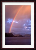 New Zealand, Cascade Cove, Fiordland NP, Rainbow Fine Art Print