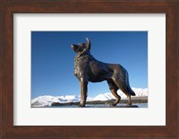 New Zealand, South Island, Lake Tekapo, Sheep Dog Statue Fine Art Print