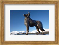 New Zealand, South Island, Lake Tekapo, Sheep Dog Statue Fine Art Print