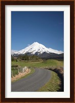 Road, Mt Taranaki, Mt Egmont, North Island, New Zealand Fine Art Print