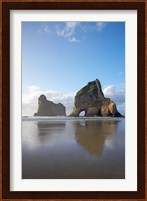 Rock Formation, Archway Island, South Island, New Zealand (vertical) Fine Art Print